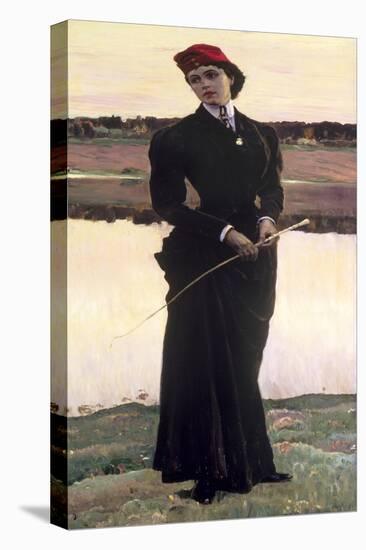 Portrait of Olga Nesterova Or, Woman in a Riding Habit, 1906-Mikhail Vasilievich Nesterov-Premier Image Canvas