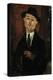 Portrait of Paul Guillaume-Amedeo Modigliani-Premier Image Canvas