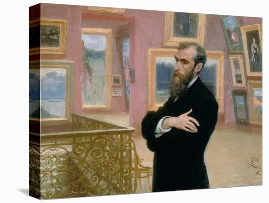 Portrait of Pavel Tretyakov (1832-98) in the Gallery, 1901-Ilya Efimovich Repin-Premier Image Canvas