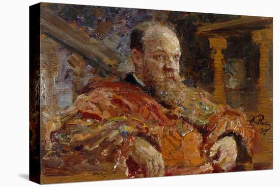 Portrait of Pavel Viktorovich Delarov (1851-191), 1910-Ilya Yefimovich Repin-Premier Image Canvas