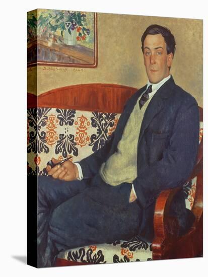 Portrait of Peter Kapitza (1894-1984) 1926 (Oil on Canvas)-Boris Mikhailovich Kustodiev-Premier Image Canvas