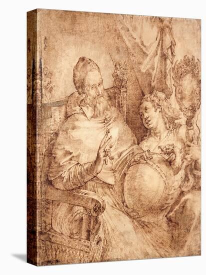 Portrait of Pope Gregory Xiii, Three-Quarter Length, Seated in an Armchair-Bartolomeo Passarotti-Premier Image Canvas