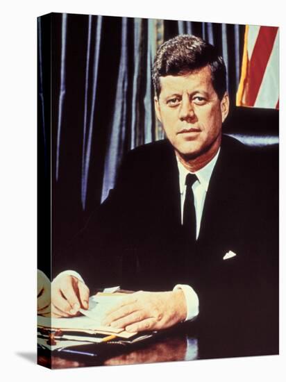 Portrait of President John F. Kennedy, from the TV Show, "JFK Assassination as It Happened"-Alfred Eisenstaedt-Premier Image Canvas