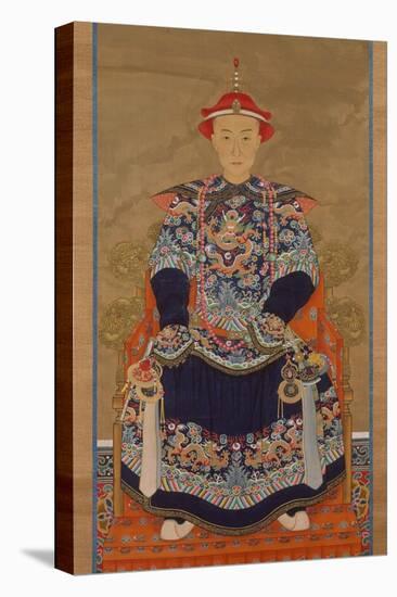 Portrait of Qianlong Emperor As a Young Man, Hanging Scroll-Chinese School-Premier Image Canvas