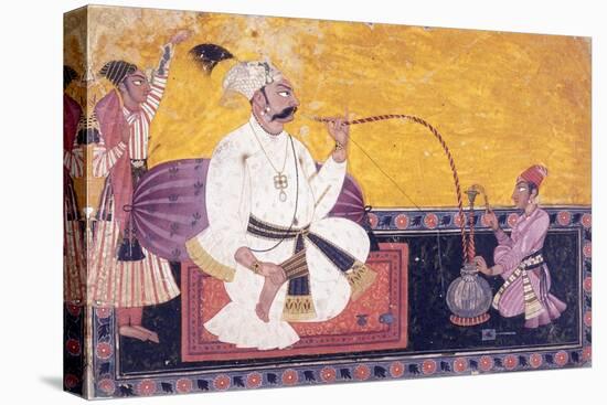 Portrait of Raja Kirpal Pal of Basohli, C. 1690-1700 (Gouache with Gold Paint on Paper)-null-Premier Image Canvas