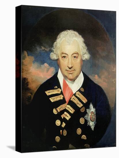 Portrait of Rear Admiral Sir John Jervis (1735-1823), First Earl of Saint Vincent, Wearing the Orde-William Beechey-Premier Image Canvas