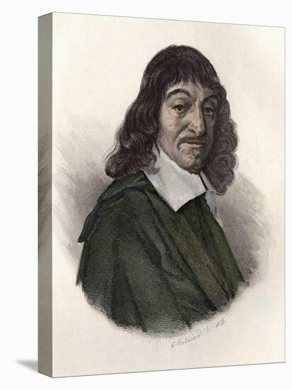 Portrait of Rene Descartes (1596-1650), French Philosopher and Scientist. in “” Portraits Des Homme-French School-Premier Image Canvas