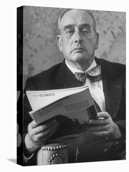 Portrait of Robert Moses, Nyc Planner and Builder of Highways, in His Office-Alfred Eisenstaedt-Premier Image Canvas