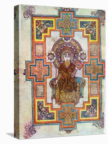 Portrait of Saint John from the Book of Kells, C800-null-Premier Image Canvas