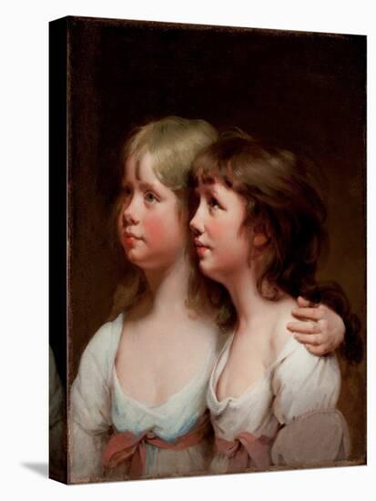 Portrait of Sarah and Ann Haden (Oil on Canvas)-Joseph Wright of Derby-Premier Image Canvas