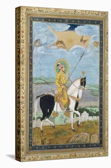 Portrait of Shah Jahan on Horseback-Indian School-Premier Image Canvas