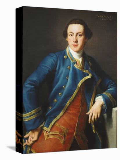 Portrait of Sir John Armytage, 2nd Bt. (1732-1758), in Blue Coat and Crimson Waistcoat-Pompeo Batoni-Premier Image Canvas