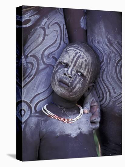 Portrait of Surma Child, Ethiopia-Gavriel Jecan-Premier Image Canvas