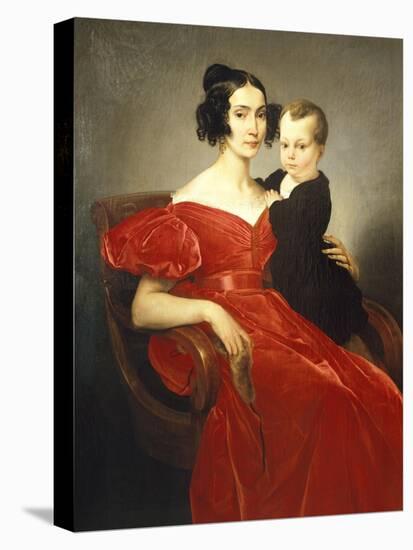 Portrait of Teresa Zumali Marsili with Her Son Giuseppe-Francesco Hayez-Premier Image Canvas