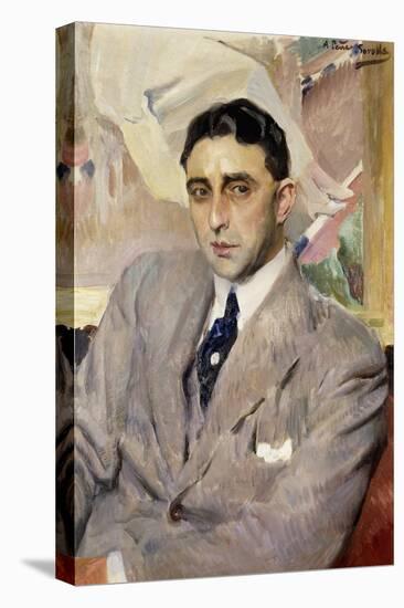 Portrait of the Actor, Ramon Pena, Half-Length, Wearing a Grey Suit-Joaquín Sorolla y Bastida-Premier Image Canvas