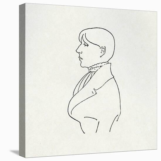 Portrait of the Artist in Outline-Aubrey Beardsley-Premier Image Canvas