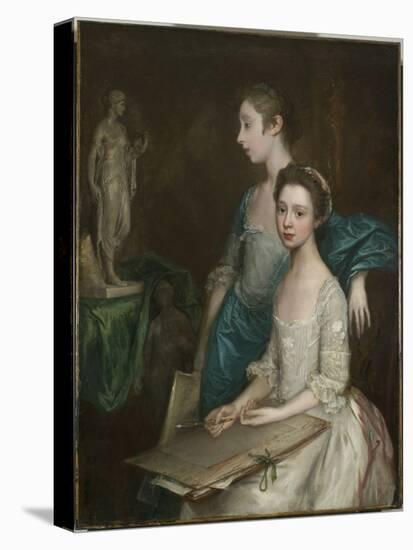 Portrait of the Artist's Daughters, C.1763-64 (Oil on Canvas) (See also 3963037)-Thomas Gainsborough-Premier Image Canvas