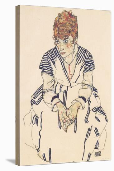 Portrait of the Artist's Sister, Adele Harms-Egon Schiele-Stretched Canvas