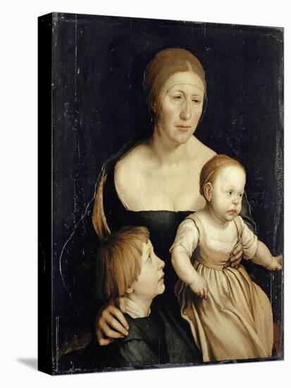 Portrait of the Artist’S Wife with the Two Elder Children, 1528-29-Hans Holbein the Younger-Premier Image Canvas