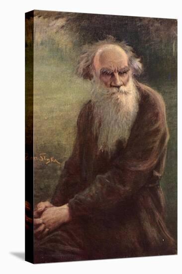 Portrait of the Author Leo N. Tolstoy (1828-191), 1910-Jan Styka-Premier Image Canvas