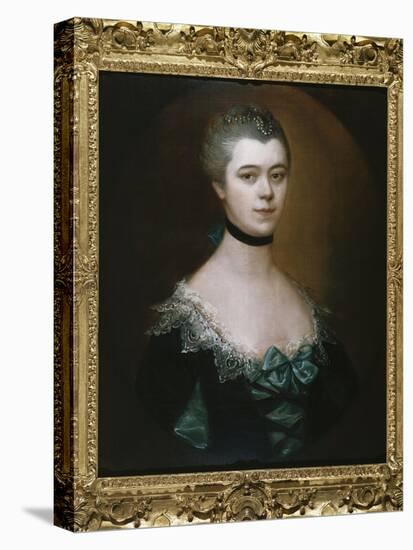 Portrait of the Countess of Sussex, Bust Length, in a Blue Dress with Black Facings-Thomas Gainsborough-Premier Image Canvas