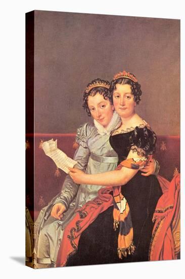 Portrait of The Daughters of Joseph Bonaparte-Jacques-Louis David-Stretched Canvas