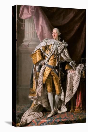 Portrait of the King George III of the United Kingdom (1738-182) in His Coronation Robes, Ca 1770-Ramsay-Premier Image Canvas