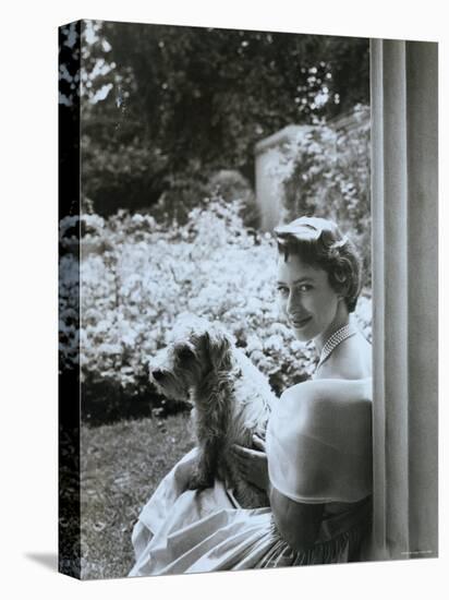 Portrait of the Late Princess Margaret with Her Dog-Cecil Beaton-Premier Image Canvas