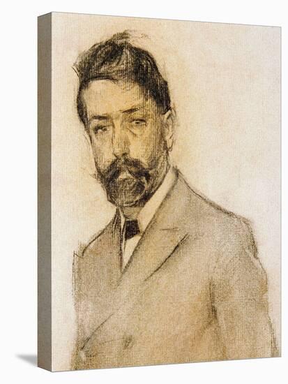 Portrait of the Painter Lluis Graner (1863-1929), Detail, 1899-1905 (Drawing)-Ramon Casas i Carbo-Premier Image Canvas