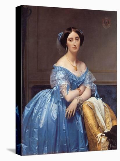 Portrait of the Princesse De Broglie, 1853-Jean-Auguste-Dominique Ingres-Premier Image Canvas