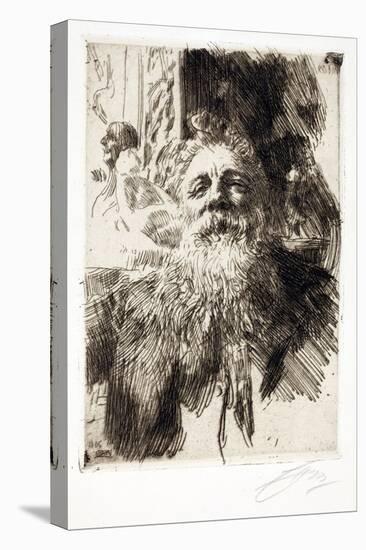 Portrait of the Sculptor Auguste Rodin, 1906 (Engraving)-Anders Leonard Zorn-Premier Image Canvas