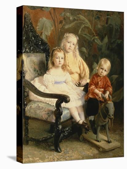 Portrait of the Stasov's Children, Early 1870S-Konstantin Yegorovich Makovsky-Premier Image Canvas