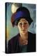 Portrait of The Wife of The Artist with a Hat-Auguste Macke-Stretched Canvas