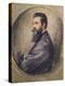 Portrait of Theodor Hertzl (1860-1904) (Pastel on Paper)-Anonymous Anonymous-Premier Image Canvas