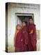 Portrait of Three Tibetan Buddhist Monks, Tashi Jong Monastery, Tibet, China-Simon Westcott-Premier Image Canvas