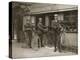 Portrait of Three Young Men with Bicycles Outside a Train Station, Kent, UK, C.1920-null-Premier Image Canvas