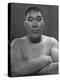 Portrait of Tomojiro Sakata, Former Sumo Wrestling Champion and Candidate for People's Labor Party-null-Premier Image Canvas