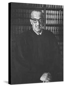 Portrait of US Supreme Court Justice Thurgood Marshall in His Chambers-Stan Wayman-Premier Image Canvas