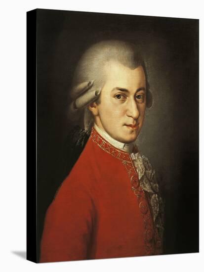 Portrait of Wolfgang Amadeus Mozart by Barbara Krafft-null-Premier Image Canvas