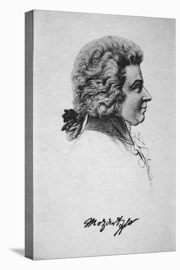 Portrait of Wolfgang Amadeus Mozart-French School-Premier Image Canvas