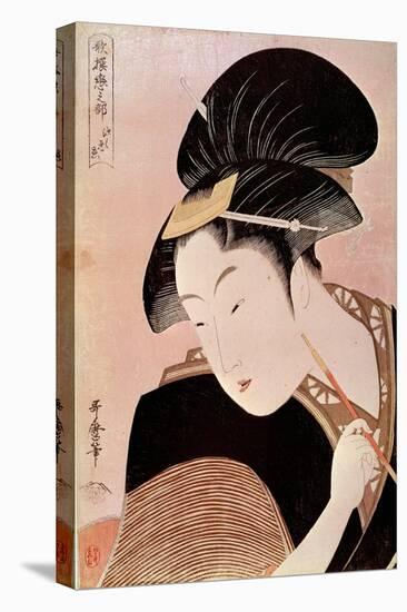 Portrait of Woman Japanese Print by Utamaro Kitagawa (1753-1806), 18Th Century. Paris, Guimet Museu-Kitagawa Utamaro-Premier Image Canvas