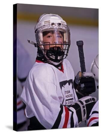 'Portrait of Young Ice Hockey Player' Photographic Print - | Art.com