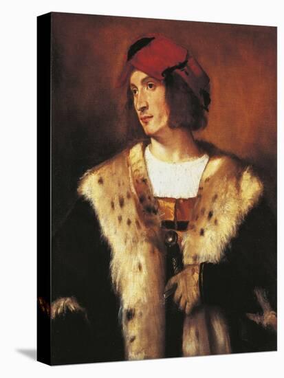 Portrait of Young Man Dressed in Fur, 1535-Titian (Tiziano Vecelli)-Premier Image Canvas