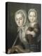 Portrait présumé de madame de Bourgogne et sa fille-null-Premier Image Canvas