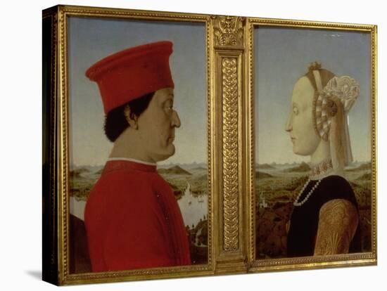 Portraits of Duke Federico Da Montefeltro and Battista Sforza, circa 1465-Piero della Francesca-Premier Image Canvas