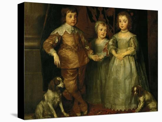 Portraits of the Three Eldest Children of Charles I, King of England-Sir Anthony Van Dyck-Premier Image Canvas