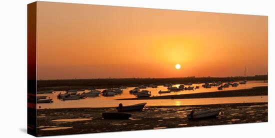 Portugal, Algarve, Ria Formosa Coast, Fishing Boats, Sunset-Chris Seba-Premier Image Canvas