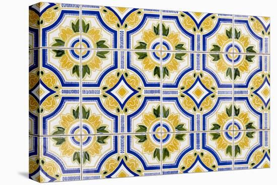Portugal. Aveiro. Blue and Yellow Tile Work in the Historic District-Emily Wilson-Premier Image Canvas