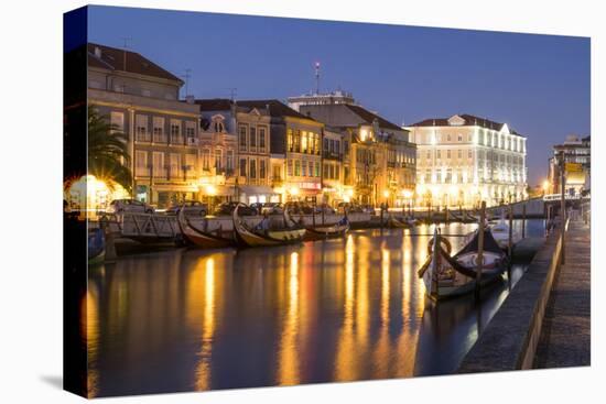 Portugal. Aveiro. 'Portuguese Venice'. Canal District Tourist Gondola and their Reflections-Emily Wilson-Premier Image Canvas