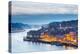Portugal, Douro Litoral, Porto. Dusk in the UNESCO listed Ribeira district of Porto.-Nick Ledger-Premier Image Canvas